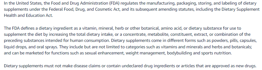 Which Dietary Supplements Are Regulated by Amazon’s Policy?
